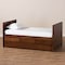 Baxton Studio Linna Modern Walnut Brown-Finished Daybed with Trundle 146-8202 - alternate 6